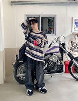 No.0588 C pattern over KNIT (3color)