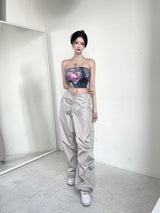 グロッシーピンタックパラシュートパンツ/[High quality] 868. Glossy pintuck para-suit pt (2color)