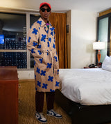 フラワーコート / Flower pattern oversized coat (4590649901174)
