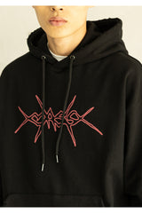 MASS THORN DESTROYED HOODIE MFHHD004-BK