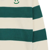 [UNISEX] Drawing smile striped collar knit