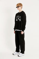 ダンシングキャッツスウェットシャツ / 25P DANCING CATS SWEAT SHIRTS_BLACK