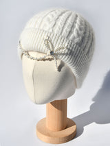 White Ribbon Beanie