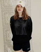 WAFFLE FISHNET SWEATER BLACK (6691447144566)