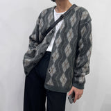 ジグザグモヘアアーガイルカーディガン/EV Zigzag Mo Hair Argyle Cardigan (2 colors)