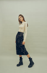 ギャザーラインポイントロゴTシャツ / HIDE Shirring Top (4606078517366)