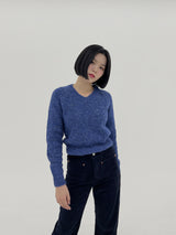 チョイスカラーV-ネックニット / Choice Color V-Neck Knit (6color)