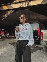 スーペリアルレタリングクロップバルーンフード