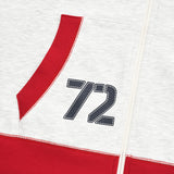 COLOR MIX RAGLAN HOODIE ZIP UP [RED]