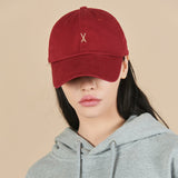 Varzar Logo Over Fit Chino Ball Cap wine