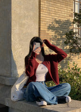 [Bellide made] Swen ribbed round cardigan