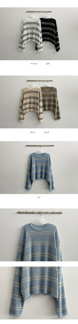 チークブックルストライプニット / Cheek Bookle Stripe Knit