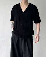 GL Twisted Doughnut Patterned Short-Sleeved Cardigan (5 colors)