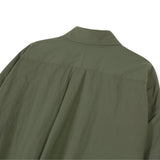 VZロゴビックオーバーフィットナイロンワークシャツカーキ/VZ Logo Big Over Fit Nylon Work Shirt Khaki (6683365277814)