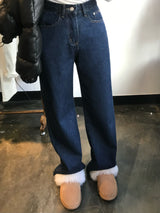ワイドフィットデニムパンツ / WIDE FIT DARK BLUE DENIM PANTS [17789]