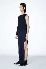 ONE SLEEVE BASIC T-SHIRT BLACK