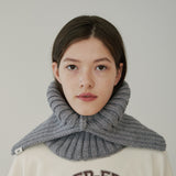 RIBBED NECK WARMER (GRAY) (6645948416118)