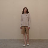 Oat Waffle Button Tee