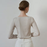 デイリーリブドスリムTシャツ / Daily ribbed slim t-shirt