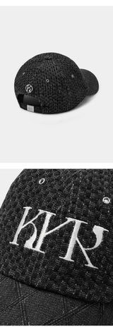 KYR Signature Logo Embossing Denim Ball Cap (Vintage Black)