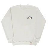 [UNISEX] Sunshine Flower Smile White Clip Sweatshirt (6655932661878)