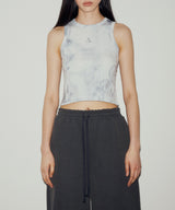 グラフィックノースリーブトップ / GRAPHIC SLEEVELESS TOP (BLUE)