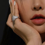 ペーバー クッション リング / [NCT/MONSTA X/KARD] [S925] Paver Cushion Ring (white,silver)