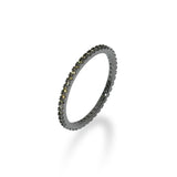 [S925]１㎜テニスリング/[S925] 1MM Yellow Tennis Rilng (black silver)