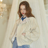 Shirring Short Windbreaker (Ivory) (6681241124982)