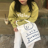FABRIC BAG _ LOVE YOURSELF LETTERING (6609528619126)