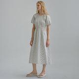 ボリューム ストライプ ドレス / Volume striped dress