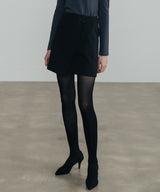 Happiness Two Button Wrap Skirt_Black