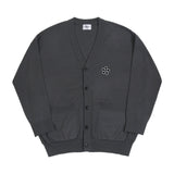 [UNISEX]Line flower dot embroidery knit cardigan