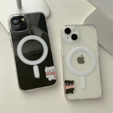 White - Muffler Couple Magsafe Phone Case