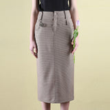 ダブルウエストチェックスカート / 0 7 double waist check skirt