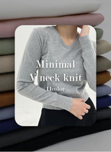 ミニマルVネックニット/Minimal V-neck Knit (12color)