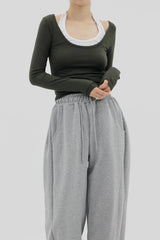 シャーリングホルターネックスリーブレス / Shirring halterneck sleeveless (5color)