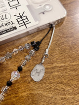 マイインティアルペンダントシルバーフォンストラップキーリング