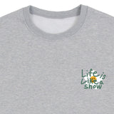Drawing Letter Flower Smile Sweatshirt_Green Logo