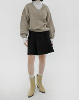 バゲットVネックニット/Baguette V-neck Knit (4color)