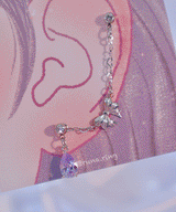 violet ribbon piercing