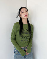 シーズンロゴセミウォーマークロップTシャツ