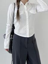 パリカラーTシャツ/Paris collar T-shirt (2color)