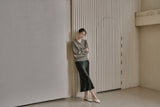 リブ Vニットトップス/RIBBED V-KNIT TOP_L.GREEN