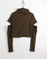 Nikun brushed slit polar t-shirt