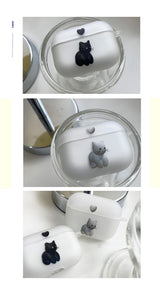 Heart cat AirPods Case_matt