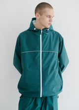 ラウンドラインフーデッドジャケット/BSR2223FWJK046 ROUND LINE HOODED JACKET GREEN