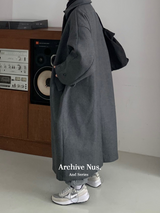 Nus. ウールグレーコート