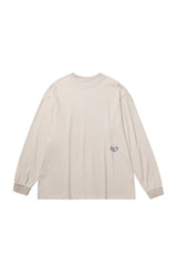  BLUR HEART LONG SLEEVE_BEIGE