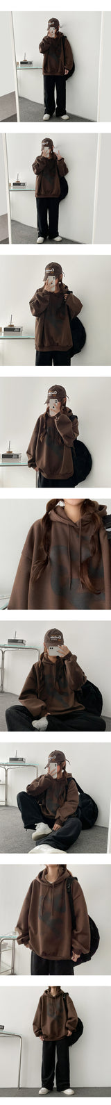[Fleece] ペイント637ボクシーフーディ